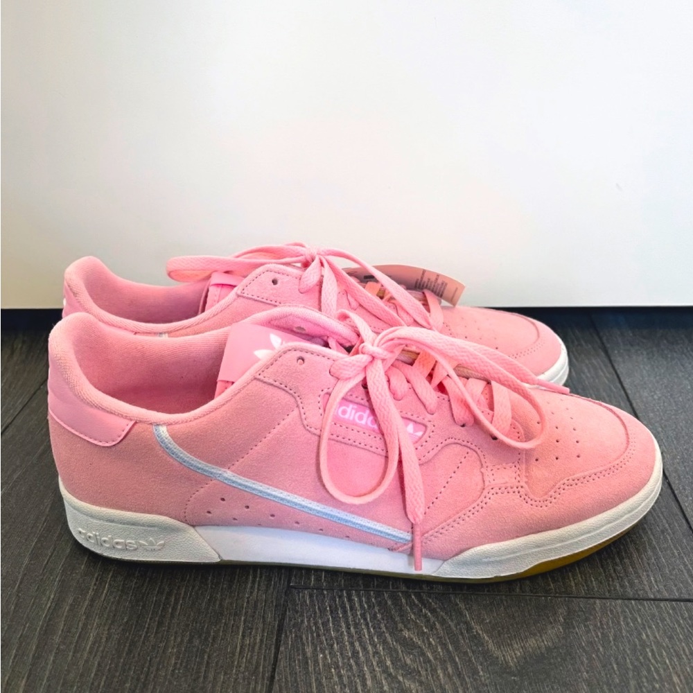 Pink adidas continental sneakers brand new size men 10, women 11